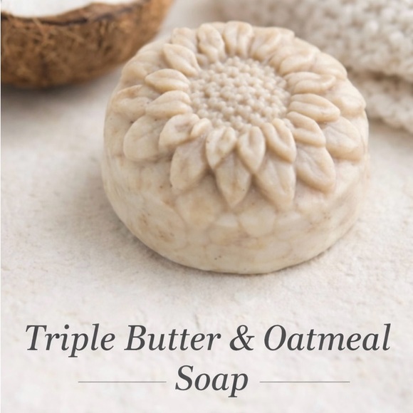 Hand Crafted Other - Triple Butter & Oatmeal Exfoliating Soap - Coconut